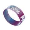Buy cheap supply wide 25mm swirled text ink filled silicone bracelets no minimum from wholesalers