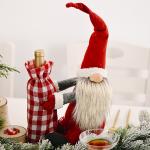 Holiday Home Decor Christmas Santa Claus Wine Bottle Cover Holiday Home Decor