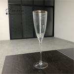 Gold Edge Clear Wine Champagne Water Glasses Party Personalised Wedding