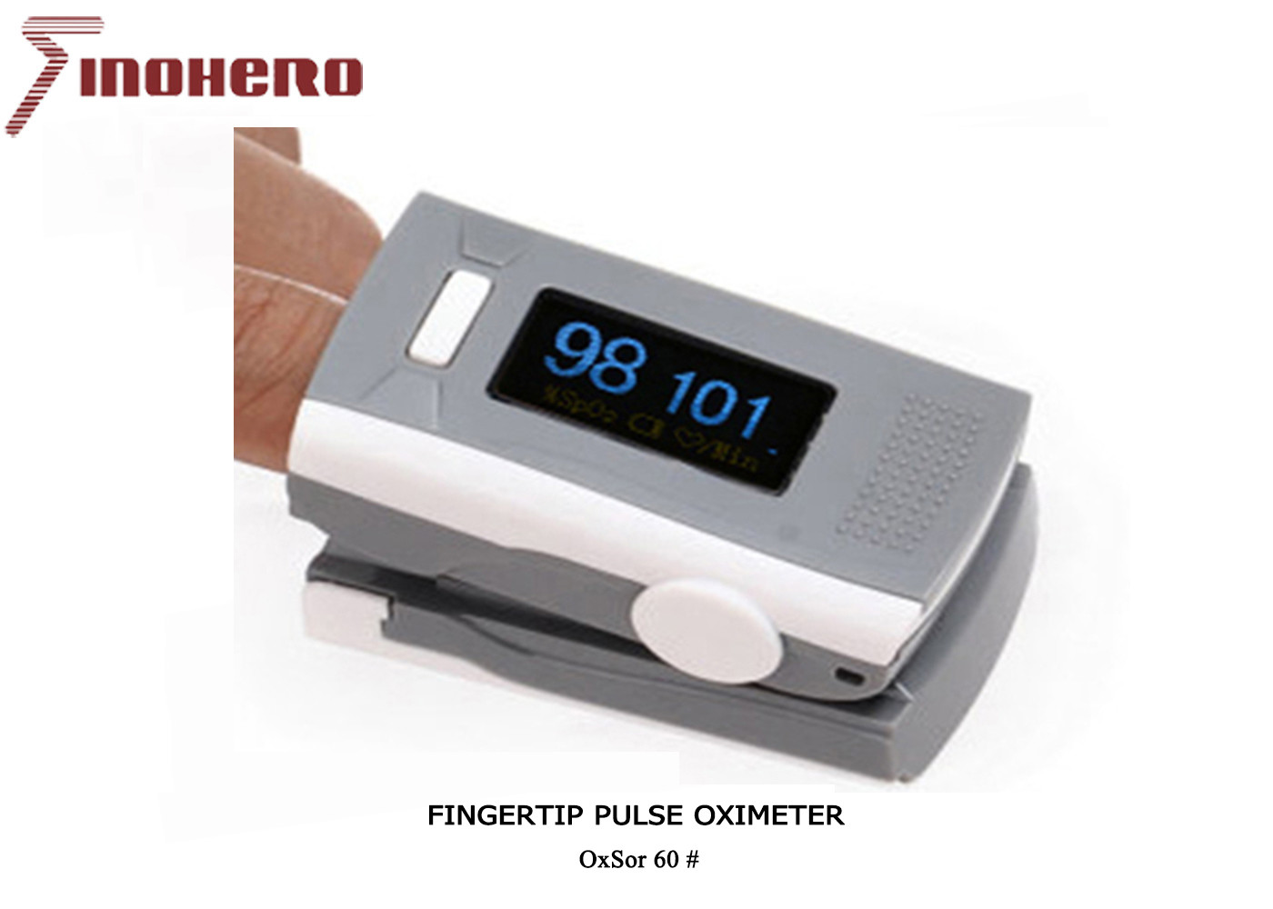 Medical Patient Monitoring System Diagnostic Frigertip Pluse Oximeter With Battery