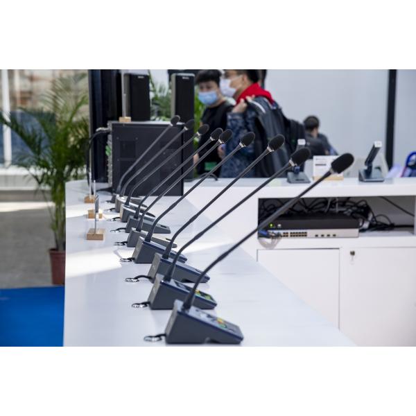 HUAIN Desktop Digital Wired Audio Video Conference Microphone System Professional Meeting Mic With Voting