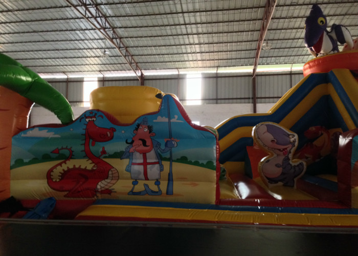 Inflatable Dinosaur Kids Inflatable Jumper , Outdoor 10 X 9m Blow Up Fun House
