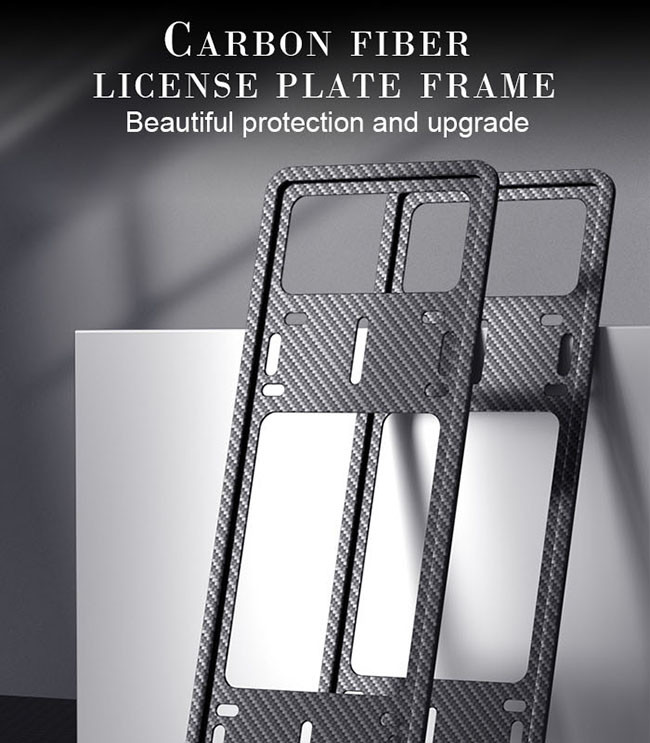 Scratch Resistant Lightweight Carbon Fiber License Plate Frame