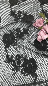 Wholesale Leafy New Arrival Embroidery Hollow-up Lace Fabric Breathe Elegant Dresses from china suppliers