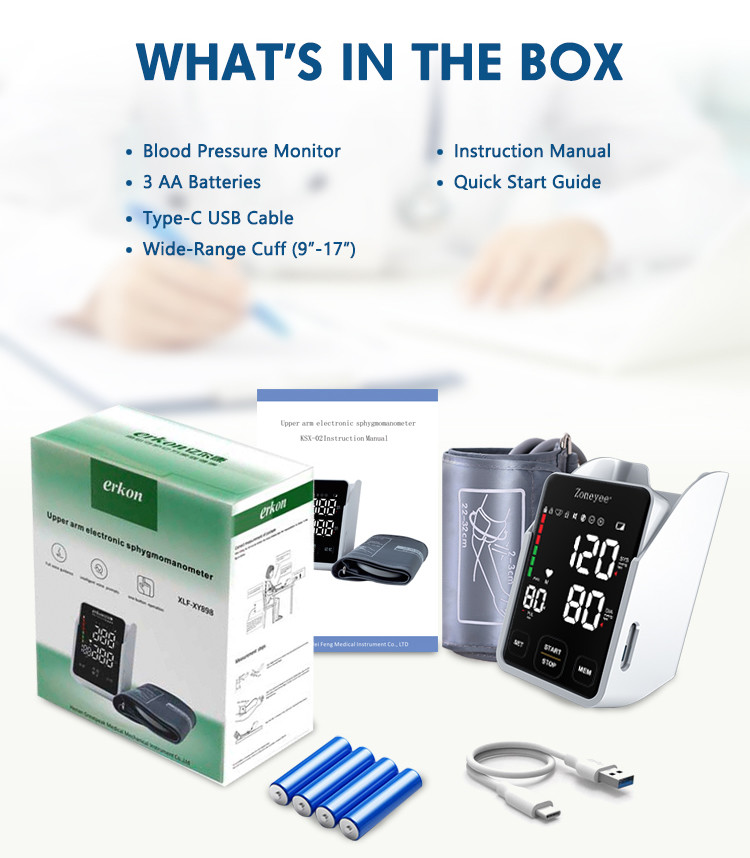 Portable Blood Pressure Apparatus Machine Digital BP Blood Pressure Monitor Upper Arm For Household Medical Devices