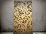 Gold Color Hotel Room Divider Cold Steel Laser Cut Privacy Decorative Screens