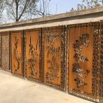 900mm Corten Decorative Metal Fence Panels 3mm Laser Cut Metal Screens