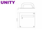 SP14 EN1906 Grade 3 Fire Rated Door Handle Metal Door handle For hospitals
