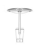 IP65 Waterproof 120LM/W Solar Post Top Light Urban LED Lighting Outdoor Garden