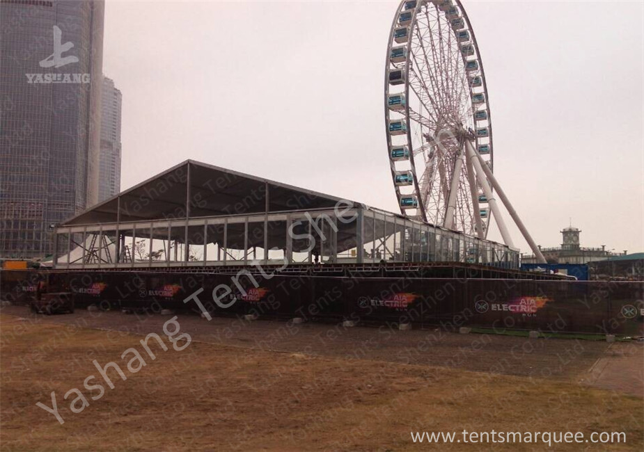 Large Heavy Duty Outdoor Tents Marquee Transparent Glass Wall Designed