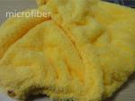 20*50 Yellow Colorful Microfiber Hair Turban , Elastic Crystal Button Hair Dry