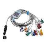 TPU Jacket Mortara EKG Cable 12 Pin Hypertronix Connecto AHA/IEC Lead Color