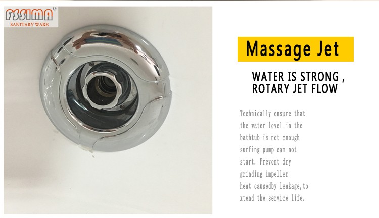 1700mm Freestanding Jetted Bathtub For 2 Round Stand Alone Tub Hot Small