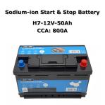 Nominal Capacity H7 12V 50Ah CCA 800A Start-Stop Battery Sodium-ion Battery Pack
