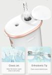 IPX7 Waterproof Mini Water Flosser 1650RPM/Min Collapsible Bottle Tank