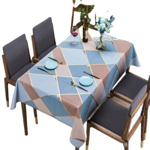 Wholesale 137cm*20m Waterproof Blue Golden Dining Wedding Nonwoven Waterproof Table Cloth Cover from china suppliers