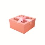 Candy Gift Box Wedding Pink with Clear Lid Handle