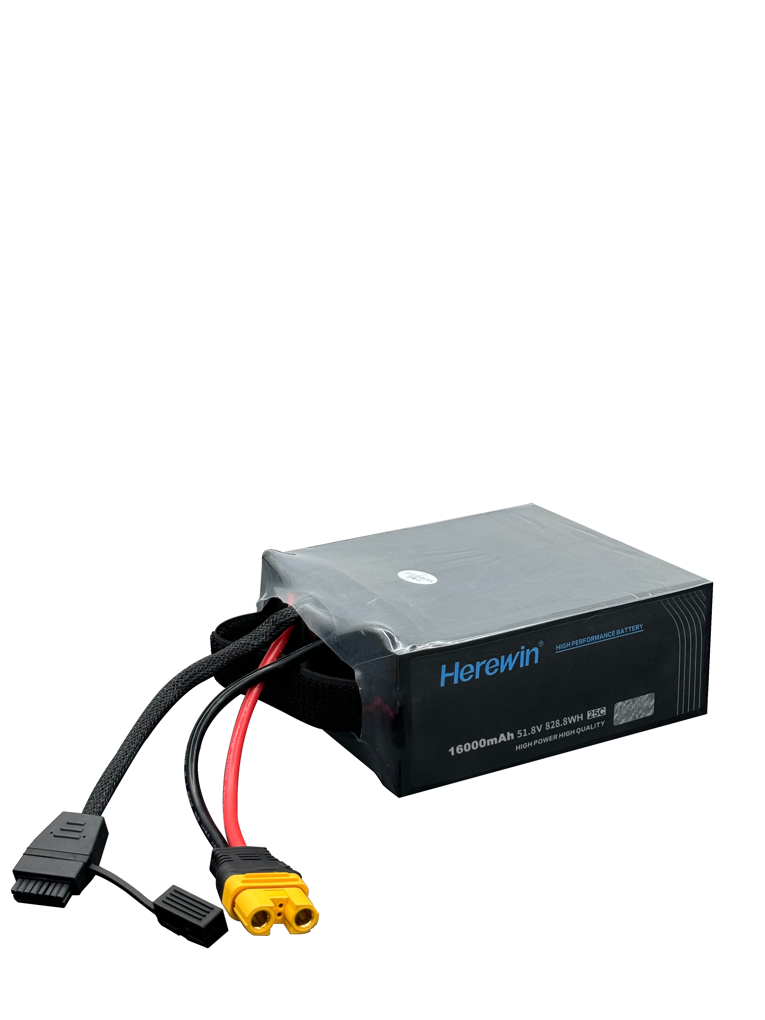 Uav Drone Battery Herewin 14S1P 51.8V 16000mAh 25C Soft Pack LiPo UAV Battery