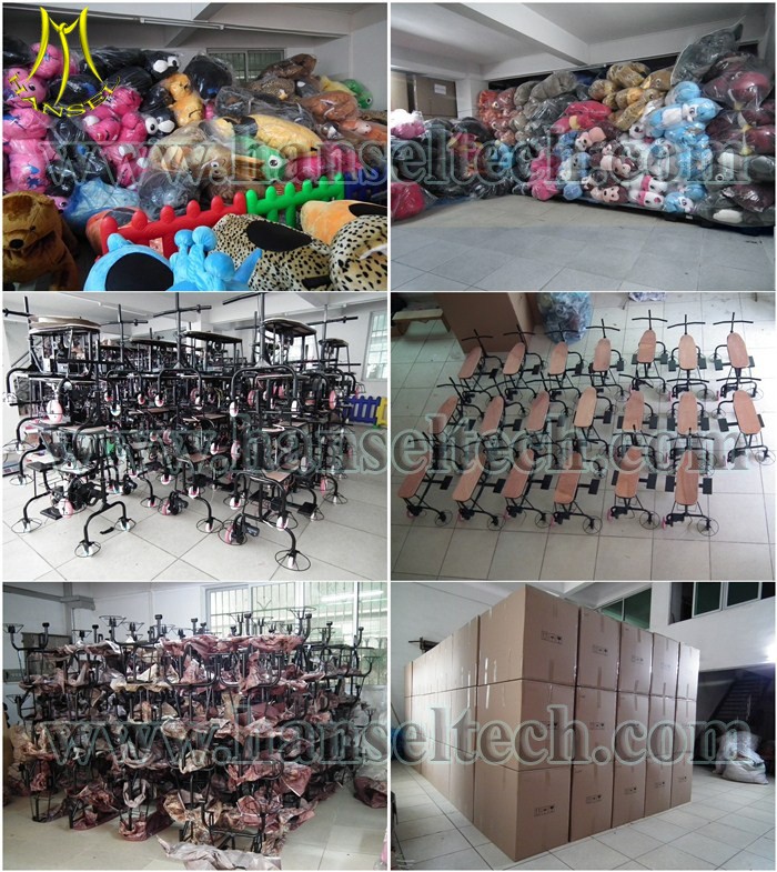 Hansel plush dog kiddie rides amusement machine racing car mall animal scooter riders in shopping mall