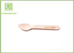 Convenient Eco Friendly Cutlery Ice Cream Wooden Spoon 96 / 100 / 110mm Size