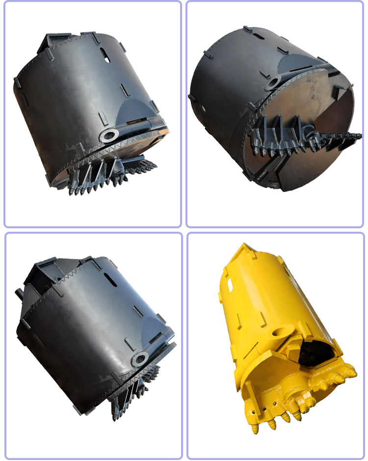 20mm Thickness1 200mm Diameter Rock Drilling Bucket , Bucket Auger Drilling