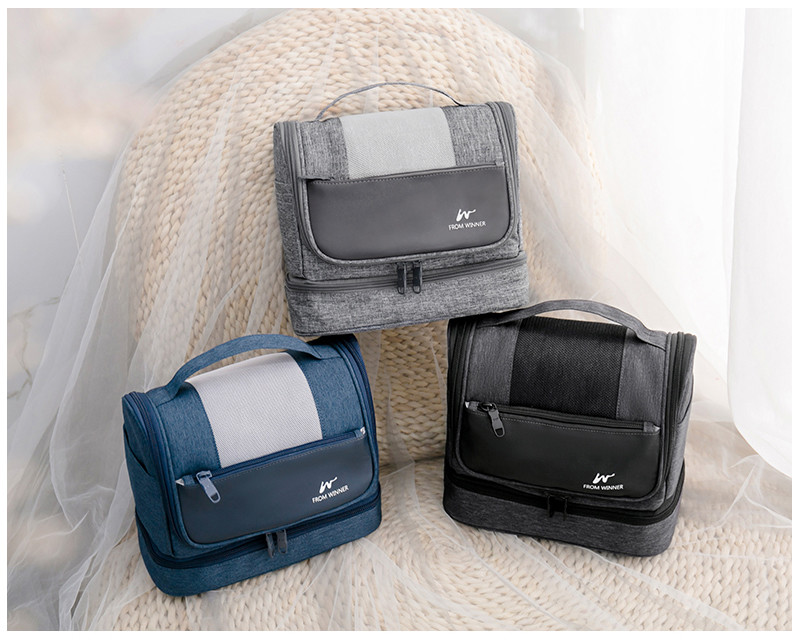 Water Resistant Polyester Hanging Travel Cosmetic Bag