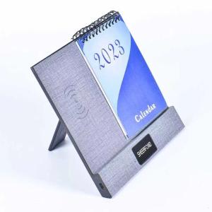Wholesale 2024 Creative Wireless Charging Calendar Multifunctional PU Leather from china suppliers