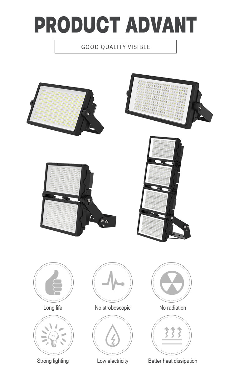 Wall Football Pitch Warm White 200w LED Flood Light 5054 SMD AC 600w 800w