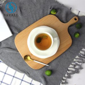 Wholesale Banqueting Pure White Porcelain Cups And Saucers Fully Vitrified from china suppliers