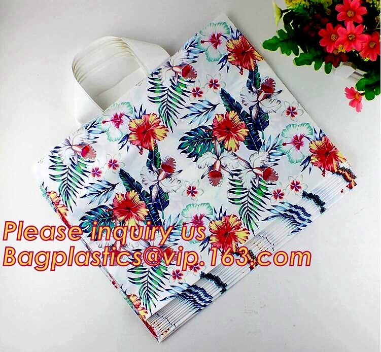 CLEAR FROSTED SOFT LOOP SHOPPER BAG,Soft Loop Handle Plastic Bag OEM Plastic Bagbiodegradable retail shopping bags pack