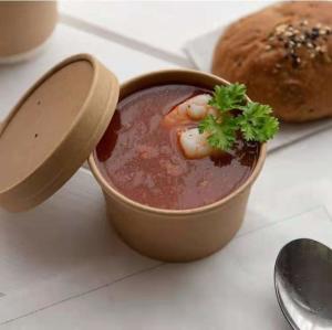 Wholesale Biodegradable PLA Paper Soup Bowls With Lids EU / CE Standard from china suppliers