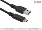 USB Type-C male to USB 3.0 male black PVC high speed data cable