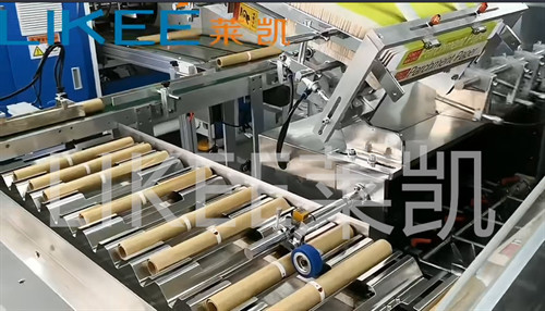 Aluminum Foil Small Roll Packing Machine For White Cardboard 60 Boxes/min