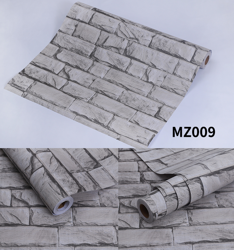 3D Brick PVC Self Adhesive Wallpaper Rolls for Stone Wall