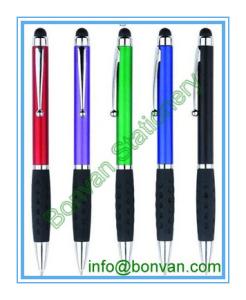 Wholesale gripped plastic promo gift touch stylus pen with logo printing from china suppliers