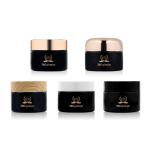 Black 20g 30g 50g Cream Glass Jars Empty Makeup Container