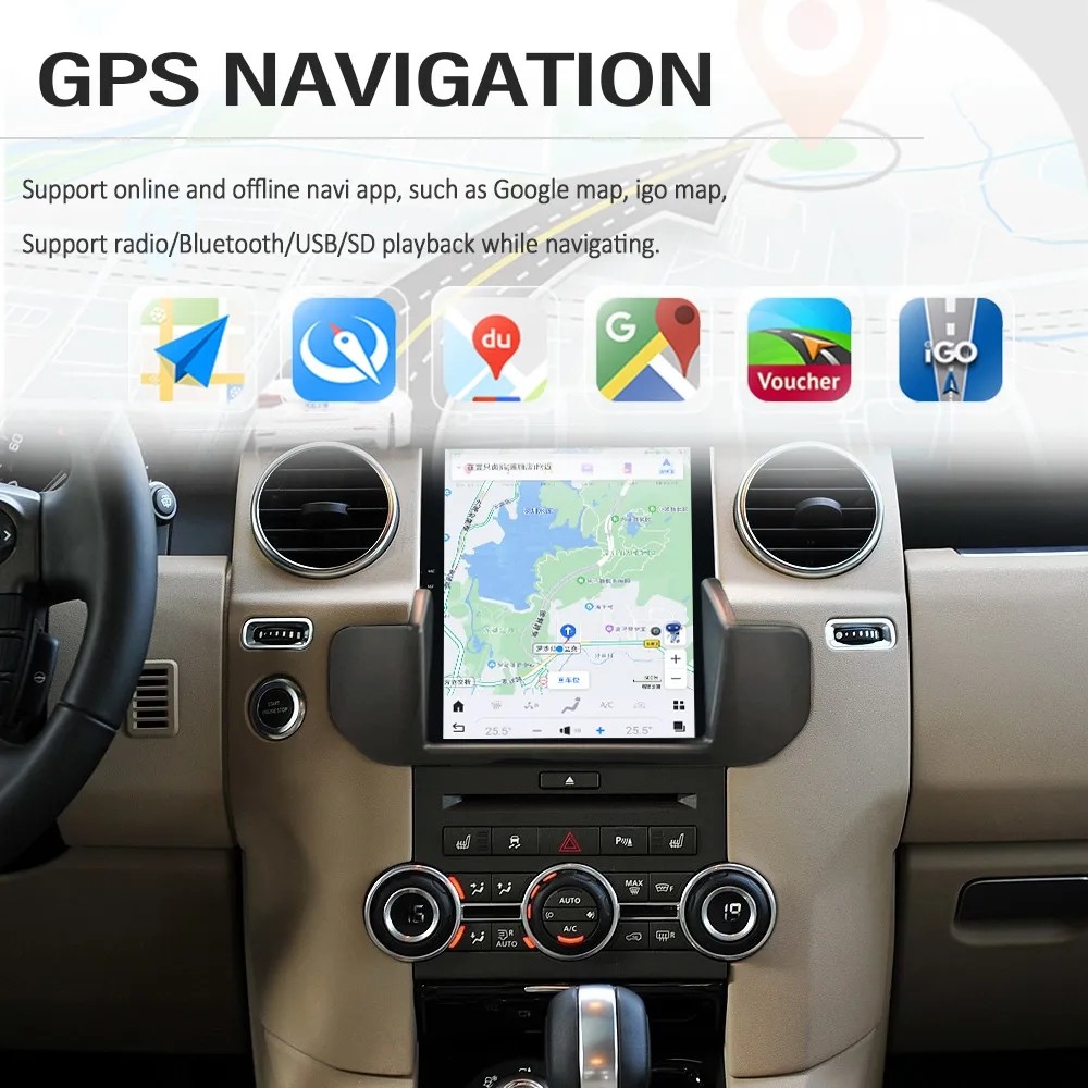 10.4 Inch Car radio For 2009--2016 Range Rover Discovery 4 GPS Navigation Multimedia Player Wireless Carplay BT 4G