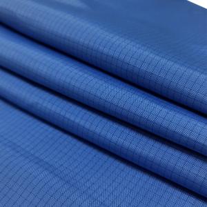 Wholesale 4mm Grid Blue Dust Free Washable ESD Antistaic Fabric 65% Polyester 33% Cotton from china suppliers
