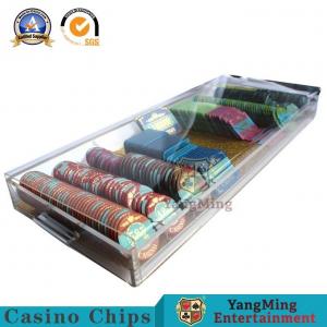 Wholesale Imported High-Quality High-Transparent Acrylic Gold Wire Chip Tray Poker Table Game Tabletop 9 Grid Slot Chip Case from china suppliers