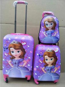 Wholesale Custom Hard Travelling Children Bags Trolley Luggage Backpack Trolly School Bags Set For Kids Girl from china suppliers