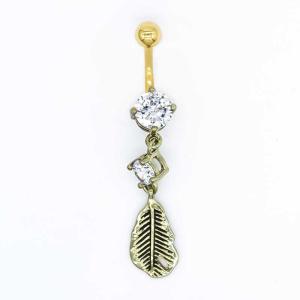 Wholesale 316 Stainless Steel Navel Belly Piercings 14ga gold body jewelry from china suppliers