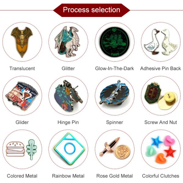 High Quality Custom Metal Domino'S Pizza Lapel Pin Badge