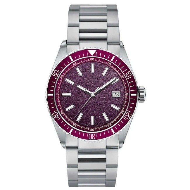 Stainless Steel Mens Automatic Diver Watch 200M Waterproof Ceramic Bezel