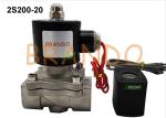 DN20 Stainless Steel 304 Pneumatic Solenoid Water Valve 2S200-20 With Flying