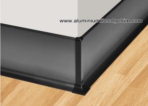 Wholesale Kitchen / Bathroom Bottom Line Aluminium Skirting Board Matt Black 60mm / 80mm / 100mm from china suppliers