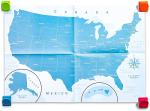 United States America Puzzle Map With 44 Magnetic Pieces 19 X 13 Inches