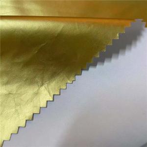 Wholesale 100% Polyester Gold Foiled Winter Breaker Fabric 50D*50D 100gsm 150cm Waterproof from china suppliers