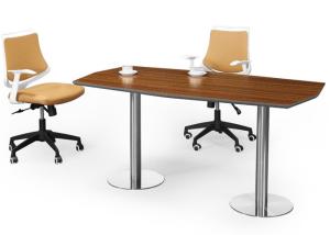 Wholesale Cosy MFC Office Furniture Wooden Talking Table With Metal Mobile Pedestal from china suppliers