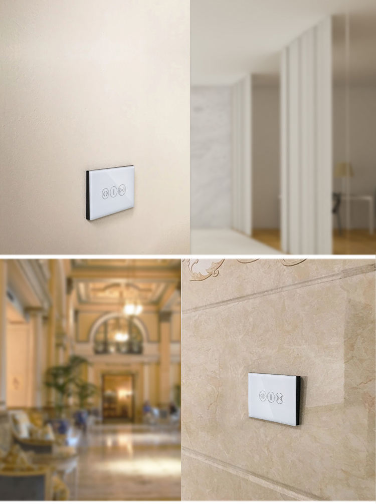 Smart Home WIFI Switch Eu/us Standard Wall Touch Control Curtain Switch Work With Google/alexa For Electric Curtain Swit