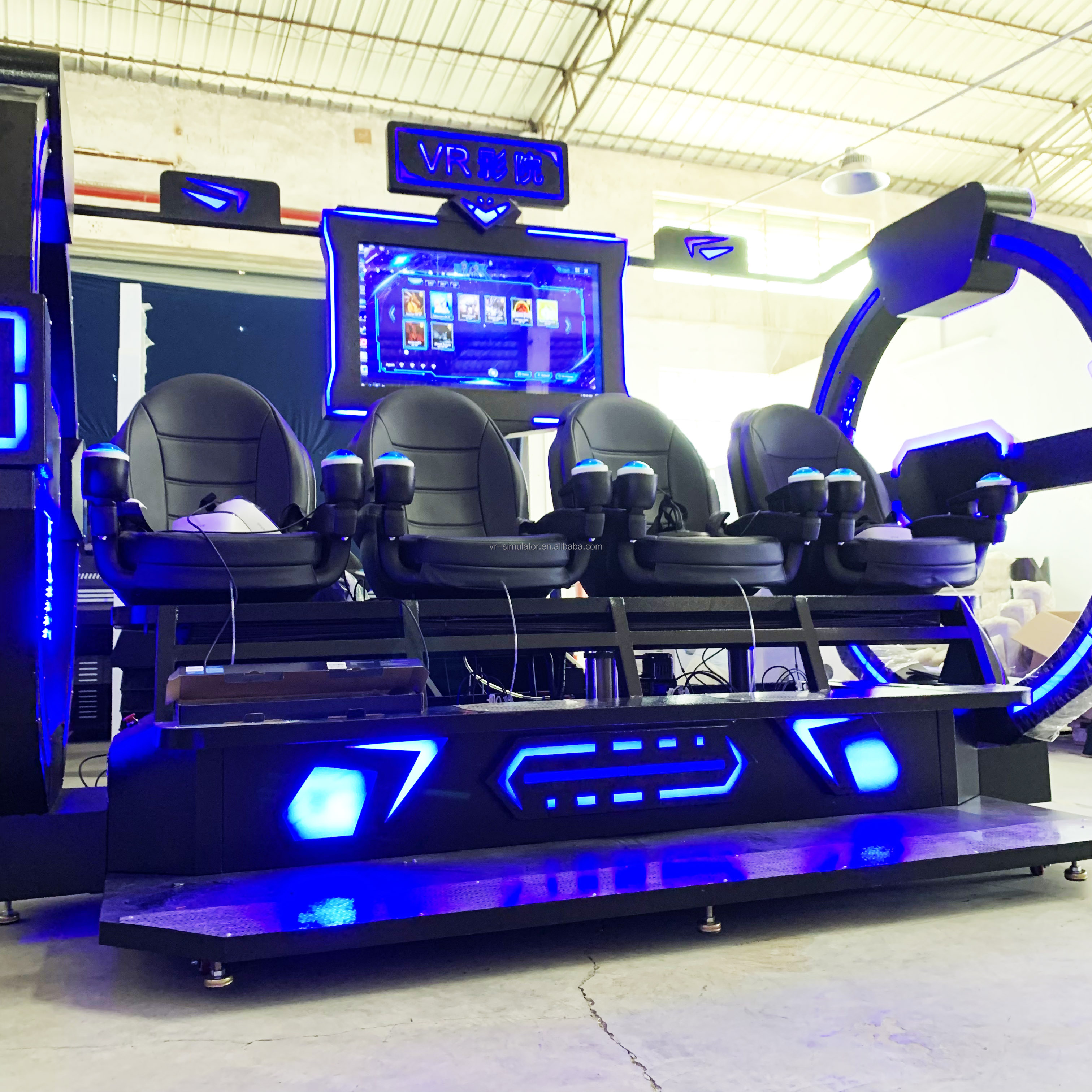 2022 Dreamland new design 9d virtual reality 4 players vr roller coaster cinema machine with special effects